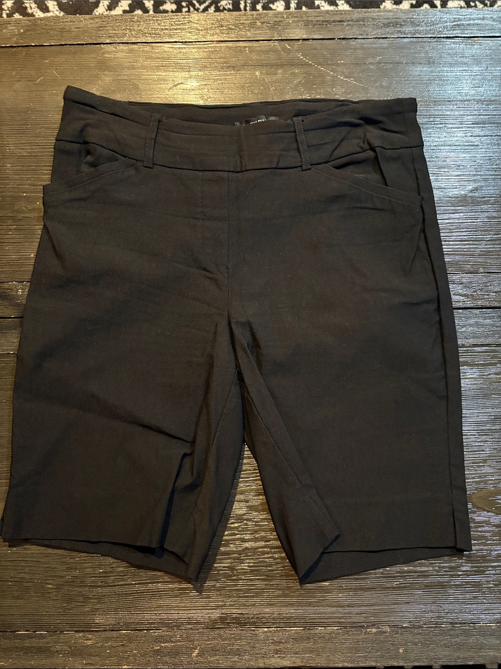 Hilary Radley Black Tailored Bermuda Shorts